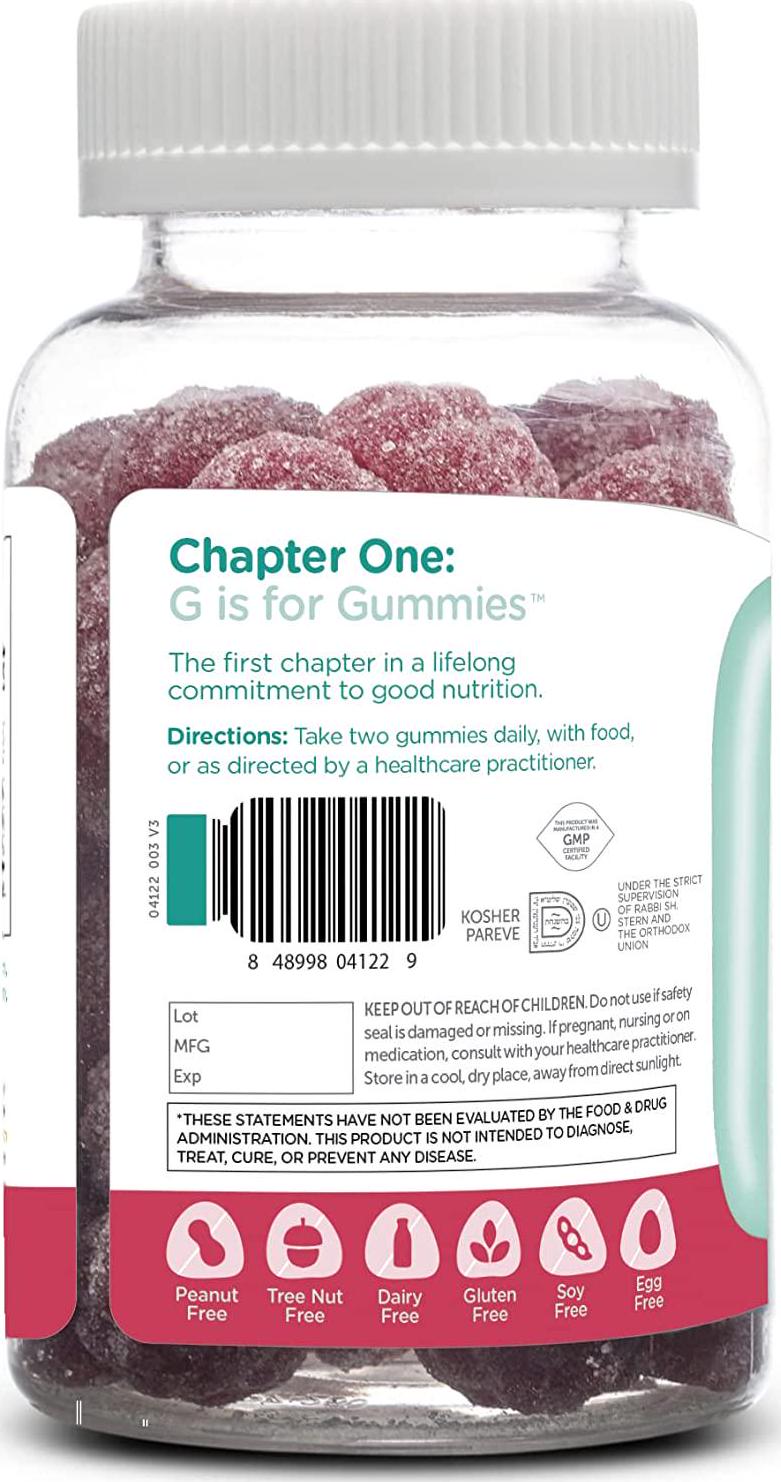Chapter One Magnesium Gummies, Great Tasting Magnesium for Kids, Calm Kids Magnesium, Magnesium Gummies for Women and Men, Certified Kosher, (60 Flavored Gummies)
