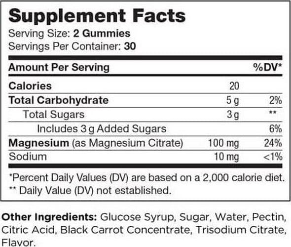 Chapter One Magnesium Gummies, Great Tasting Magnesium for Kids, Calm Kids Magnesium, Magnesium Gummies for Women and Men, Certified Kosher, (60 Flavored Gummies)