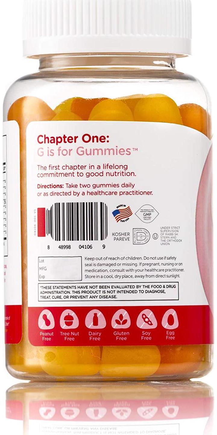 Chapter One Omega 3 Gummies, Chewable Omega Gummies with DHA and EPA, Certified Kosher, 60 Flavored Gummies