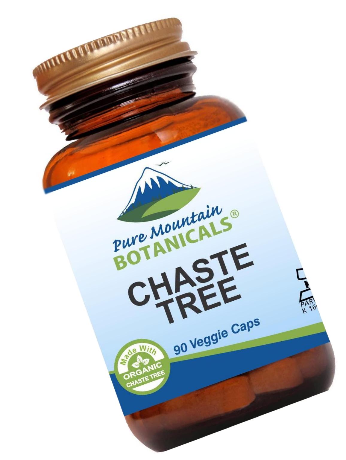Chaste Tree Berry Capsules - 90 Kosher Vegan Caps with 400mg Organic Chasteberry