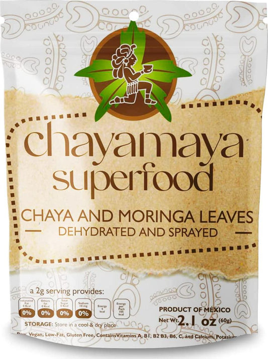 Chayamaya Superfood: Superfood 100% natural - powder suplement natural - Chaya + Moringa