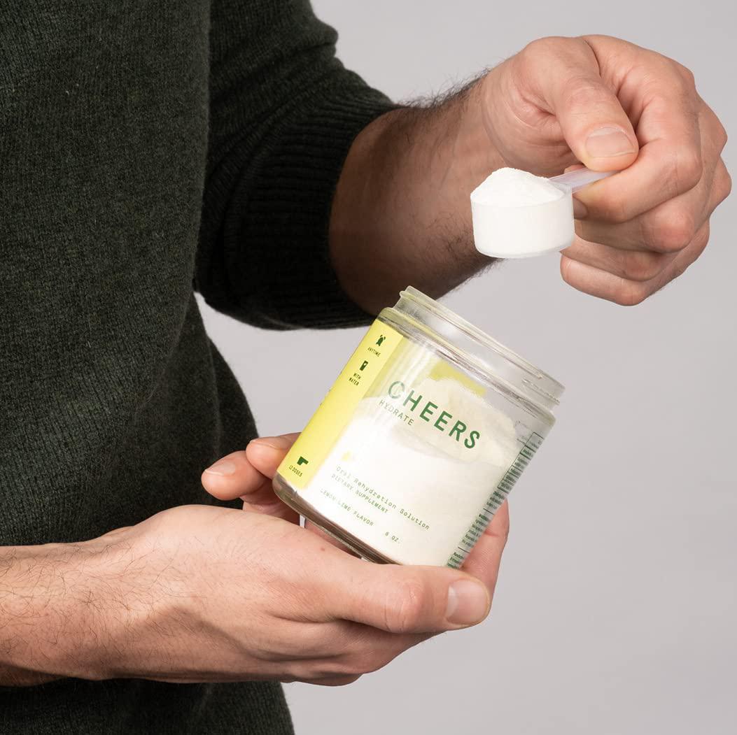 Cheers Hydrate ORS Electrolyte Powder- Electrolyte Supplement and Hydration Powder (24 Servings) - Hydration Electrolyte Supplement - Delicious Lemon/Lime