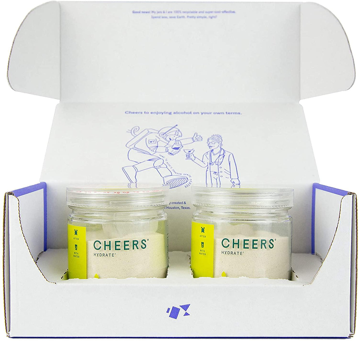 Cheers Hydrate ORS Electrolyte Powder- Electrolyte Supplement and Hydration Powder (24 Servings) - Hydration Electrolyte Supplement - Delicious Lemon/Lime