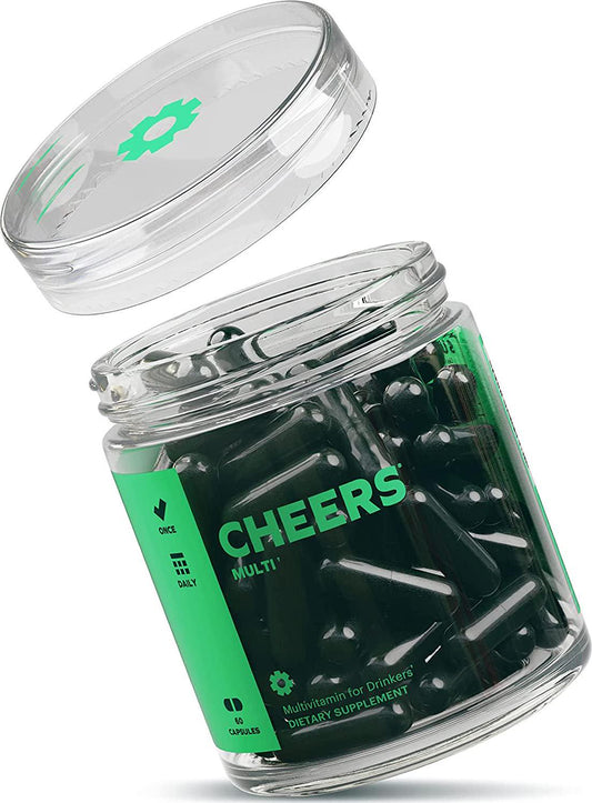 Cheers Multi | Daily Multivitamin for Drinkers | 30 Doses | Betaine, Niacin, Choline Additional Drinkers Care for Replenishing Vitamins and Supporting Overall Health (1)