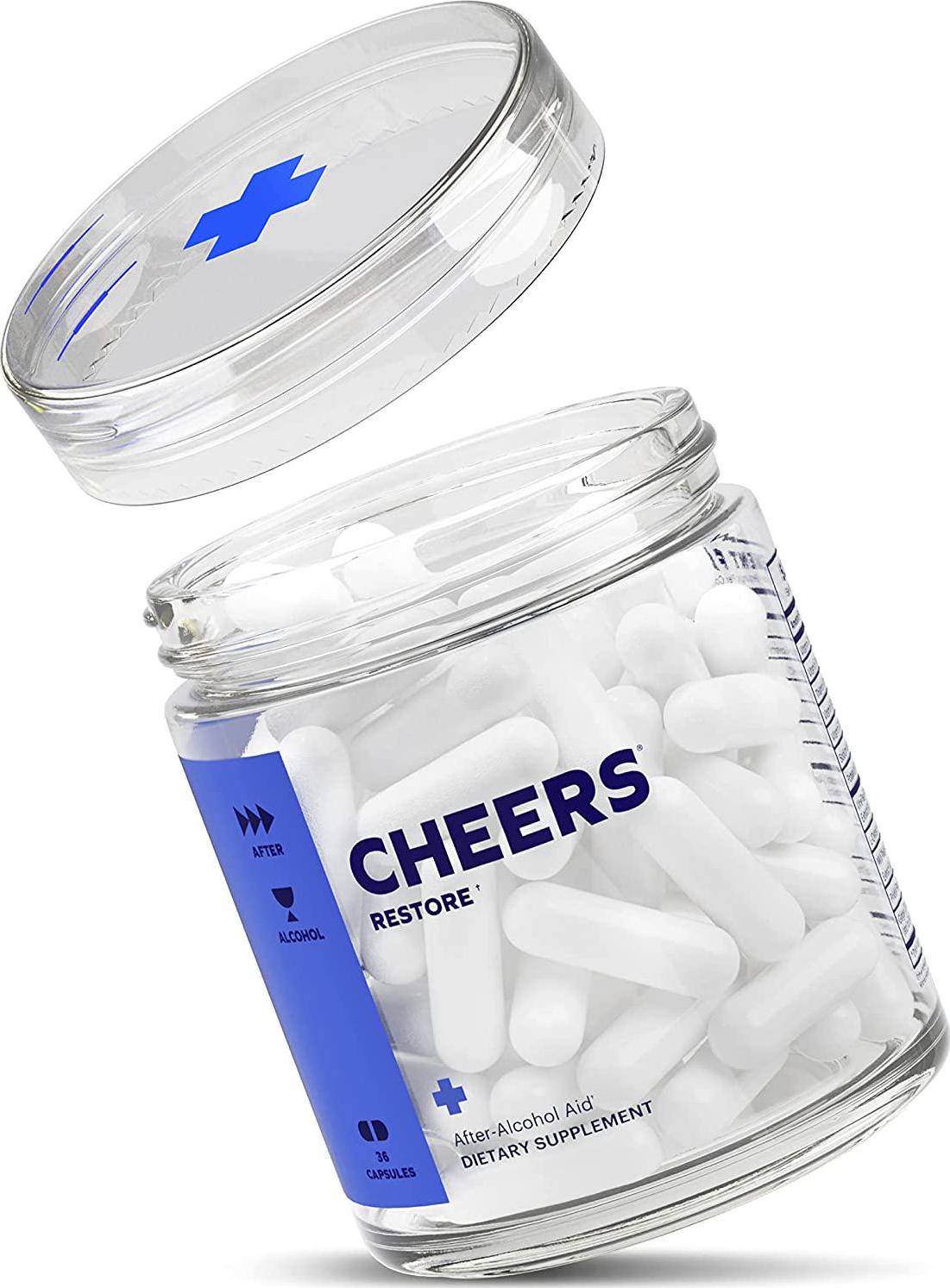 Cheers Restore Dihydromyricetin (DHM) Supplement - Reduces GABAa Rebound, Supports The Liver, Increases Acetaldehyde Metabolism. Feel Great After Drinking. (12 Doses)