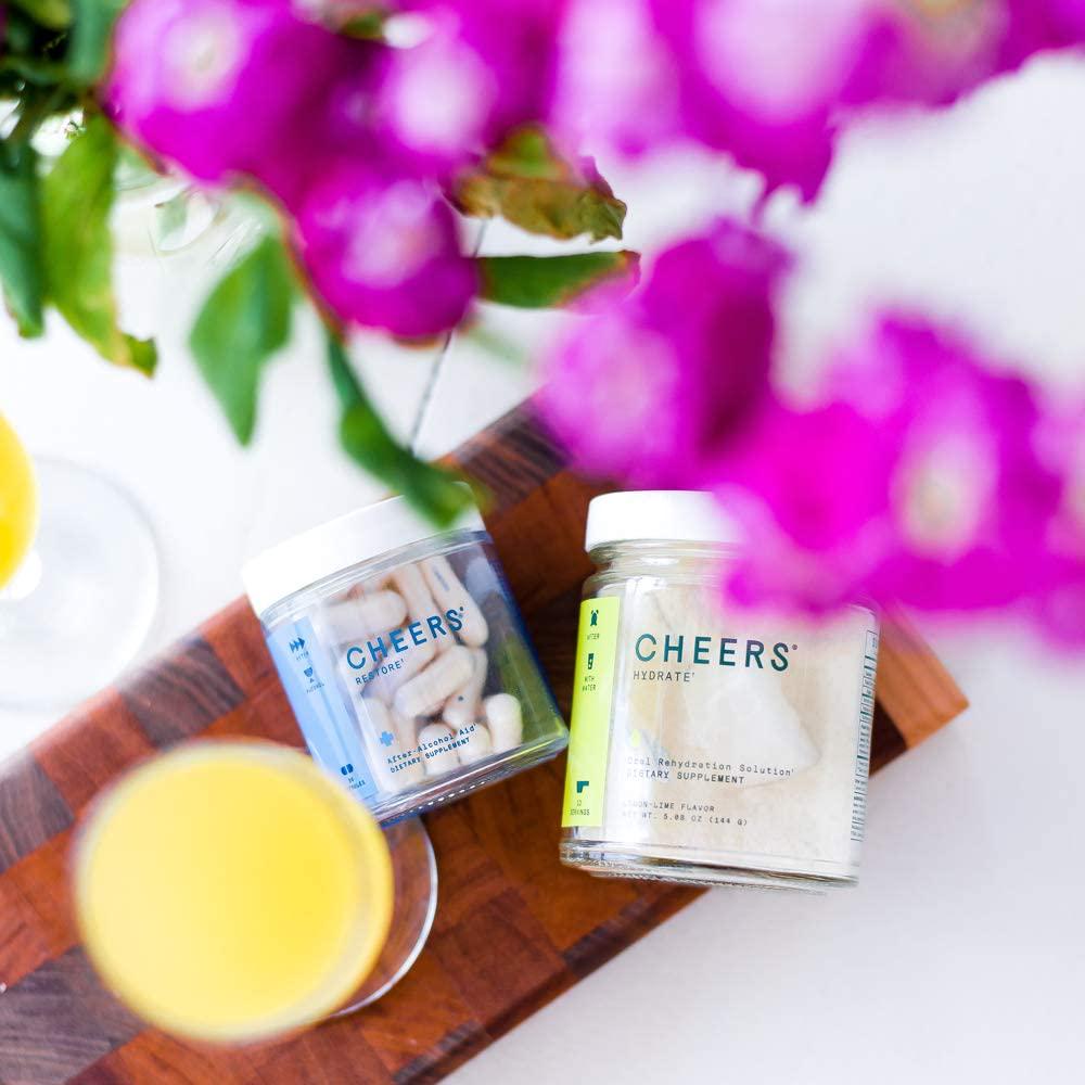 Cheers Restore and Hydrate Combo | for Fast Liver Detox and Rehydration. Feel Great After Drinking and Replenish with Our Electrolyte Formula (Triple)