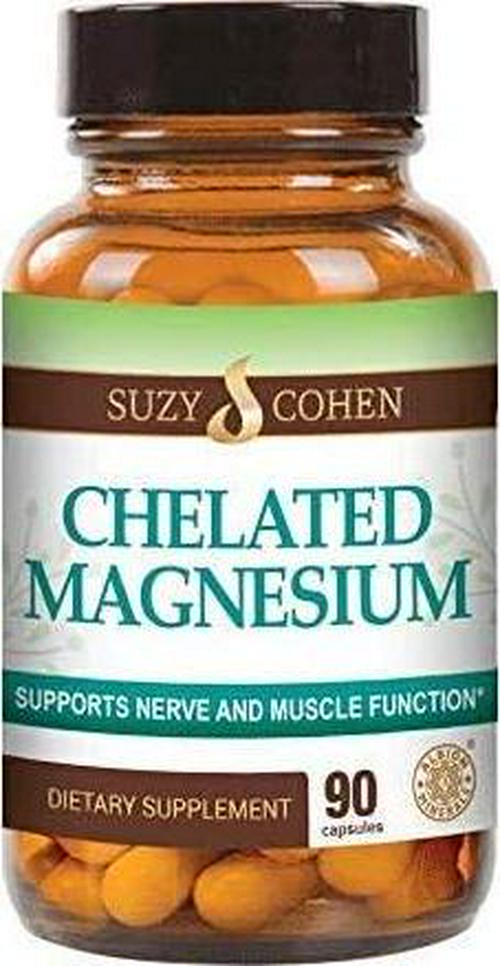 Chelated Magnesium Capsules - Supports Kreb's Energy Production - 60 Servings - by Suzy Cohen, RPh