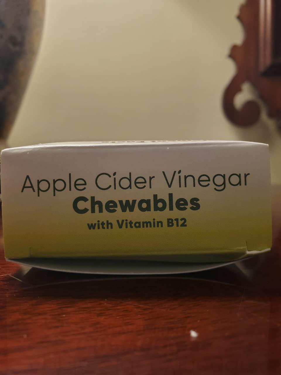 Chewable Apple Cider Vinegar by Losers' Chews with B12 for Goal Weight Management + Energy Support + Sugar-Free ACV Tablets | 30-Day Supply (60 Chewables)