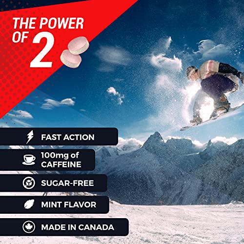 Chewpod Energy On Demand Gum, Energy Chews with Caffeine, Taurine, and Essential Vitamins, Energy Boost for Work and Play, Mint Flavour, 1 Box, 80 Pieces