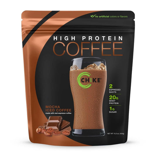 Chike Mocha High Protein Iced Coffee , 20 G Protein, 2 Shots Espresso, 1 G Sugar, Keto Friendly and Gluten Free, 14 Servings (15.3 Ounce)
