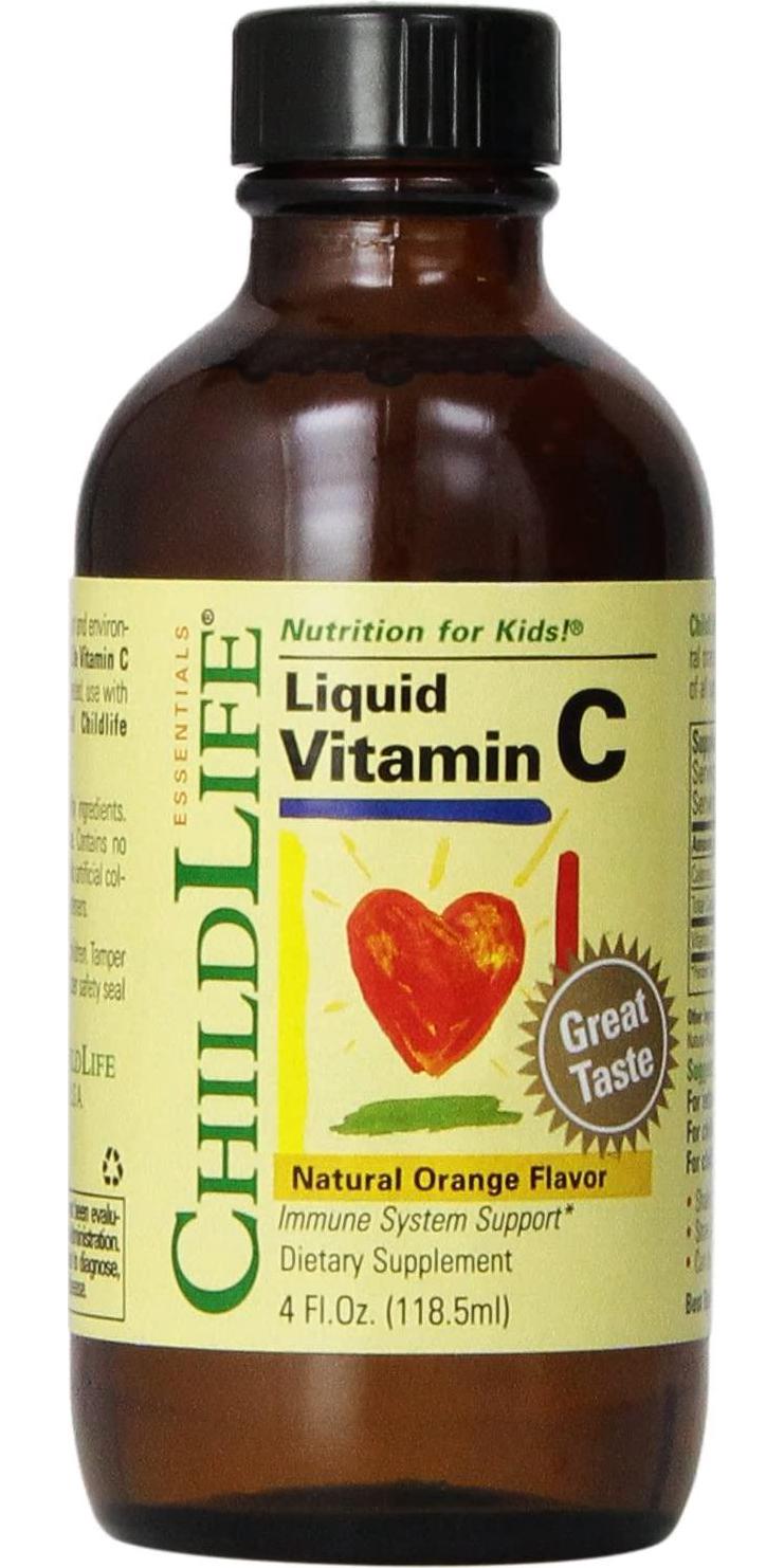 Childlife Child Life Liquid Vitamin C, Orange Flavor, Glass Bottle, 4-Ounce