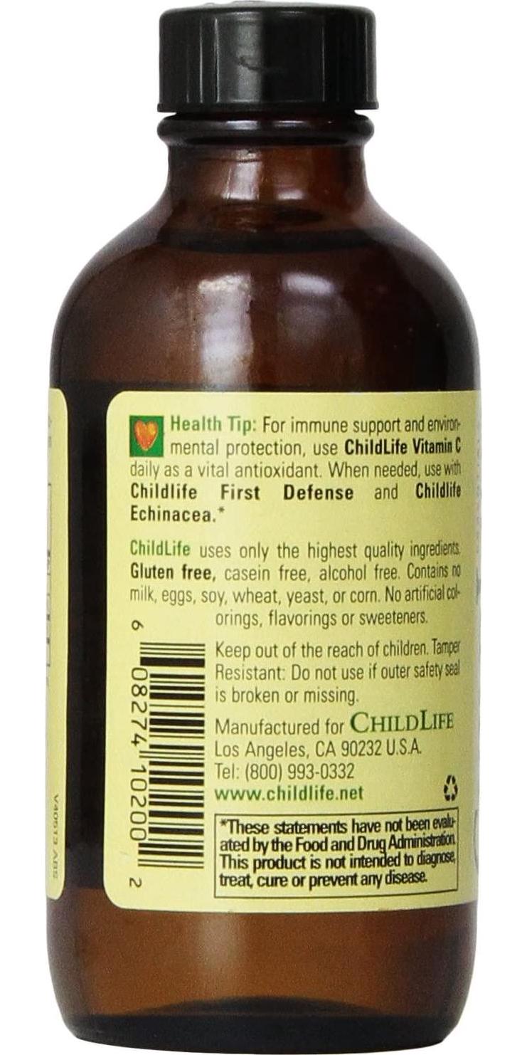 Childlife Child Life Liquid Vitamin C, Orange Flavor, Glass Bottle, 4-Ounce