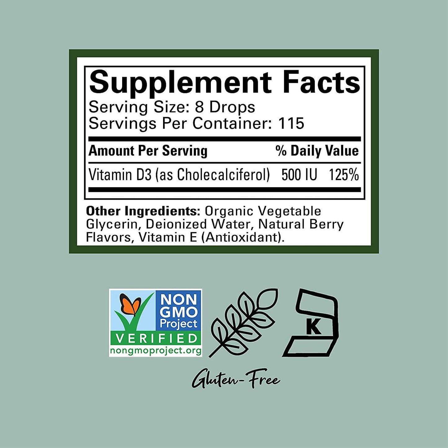 Childlife Vitamin D3, Berry Flavor, Glass Bottle, 1-Ounce (3 Pack)