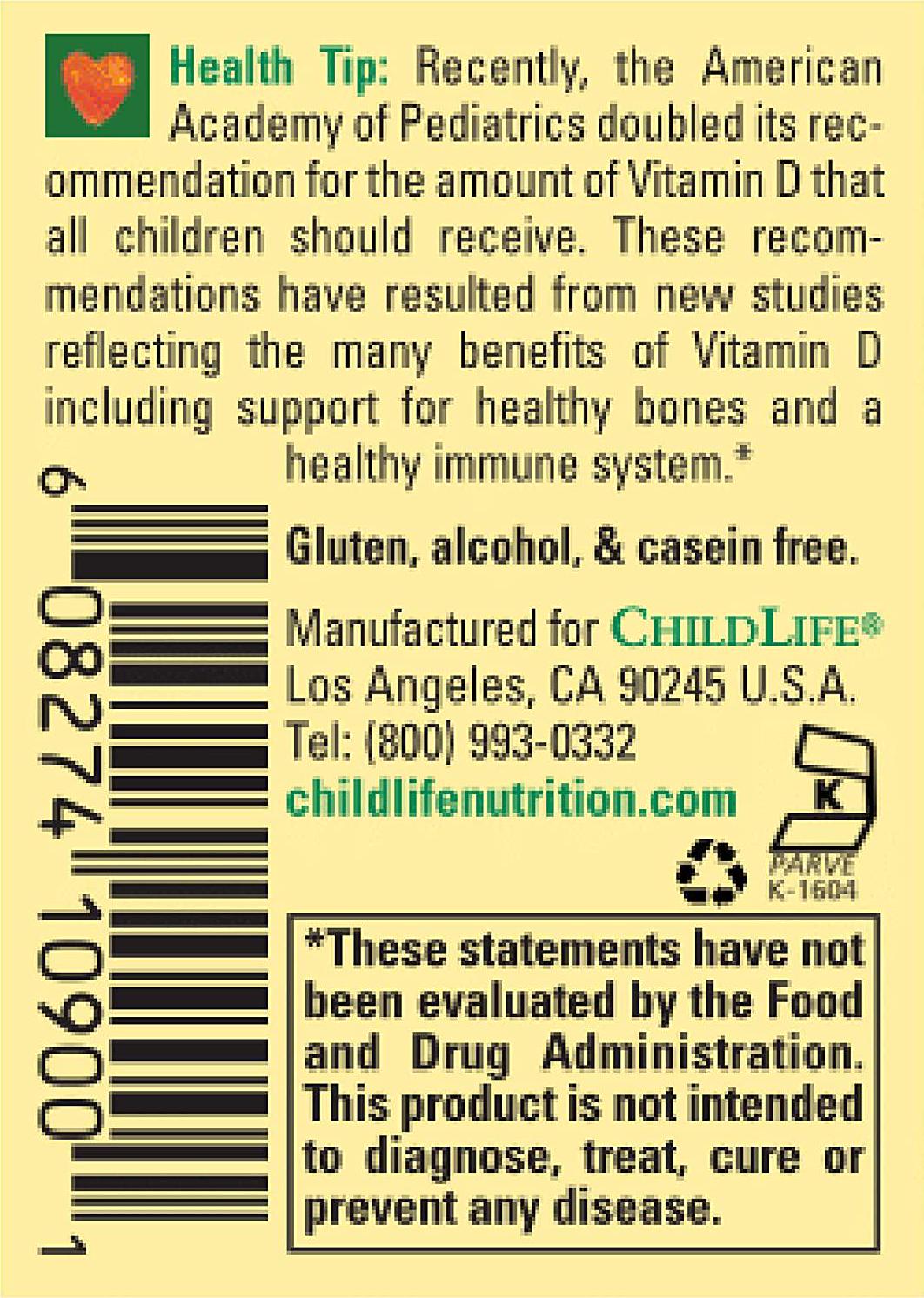 Childlife Vitamin D3, Berry Flavor, Glass Bottle, 1-Ounce (3 Pack)