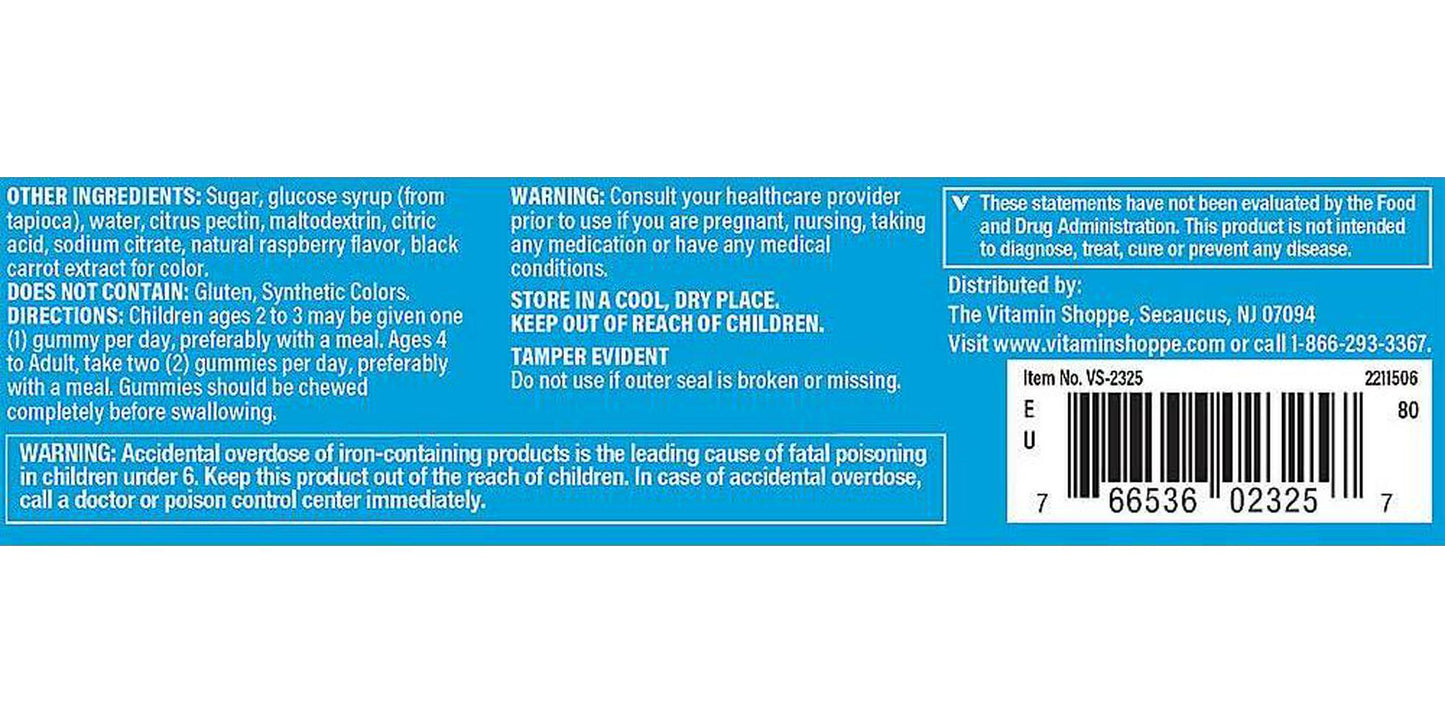 Children&#039;s Panda Vites Gummies Supports Growth Development Raspberry (120 Gummies)