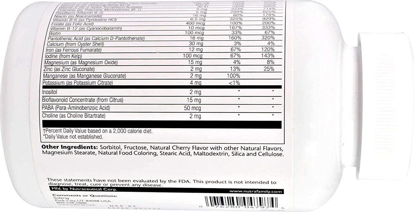 Children's Chewable Vitamins and Minerals Solaray 120 Chewable