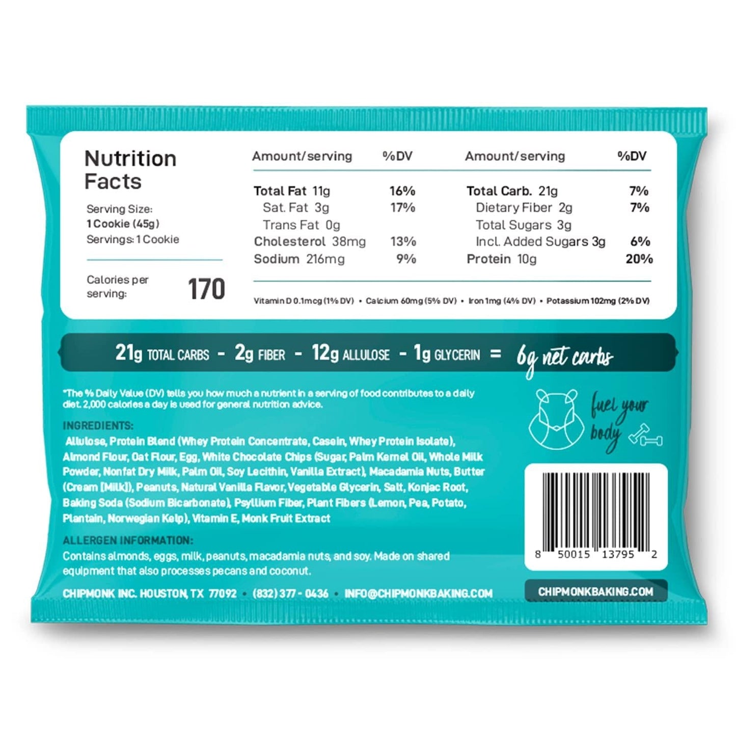 ChipMonk Baking, Variety Pack High Protein Cookies - Low Carb Diet Friendly Gym Snacks, Meal Replacement Cookie, Gluten-Free, Healthy Low Sugar Sweet Snack - Balanced Nutrition Baked Desserts for Energy