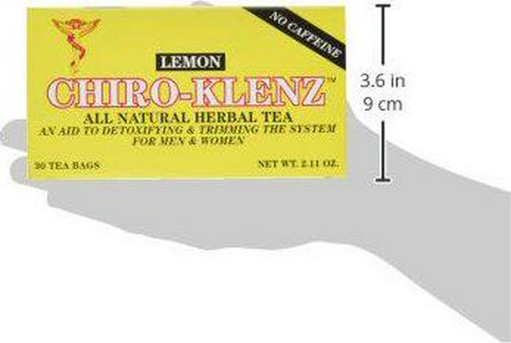 Chiro-Klenz Lemon Detox Tea for Colon Cleanse Natural Herbal Tea for Bloating Relief and Weight Loss for Women and Men / Gentle Cleansing Action for Full Body Detox / No Caffeine, or Gluten