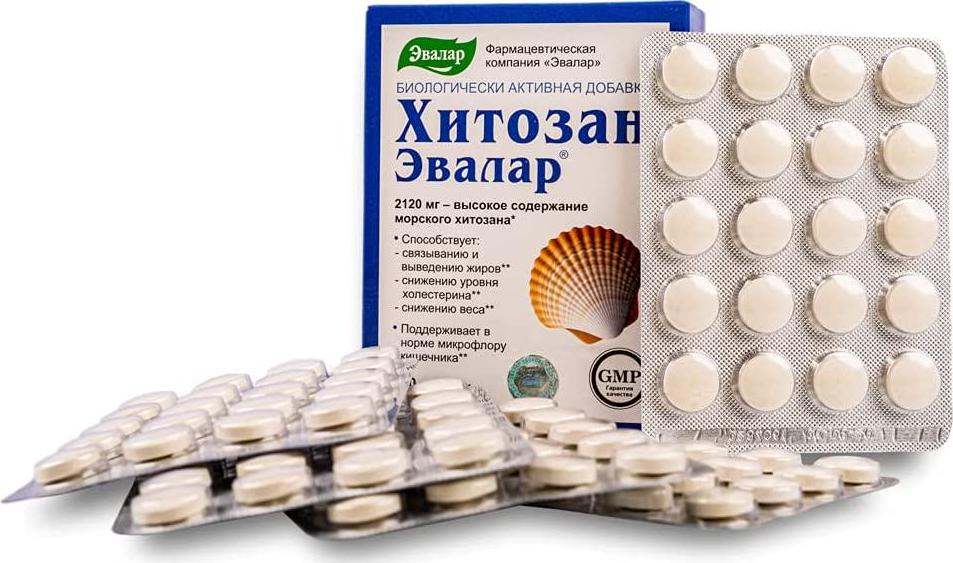 Chitosan Siberian Evalar 100 Tabs