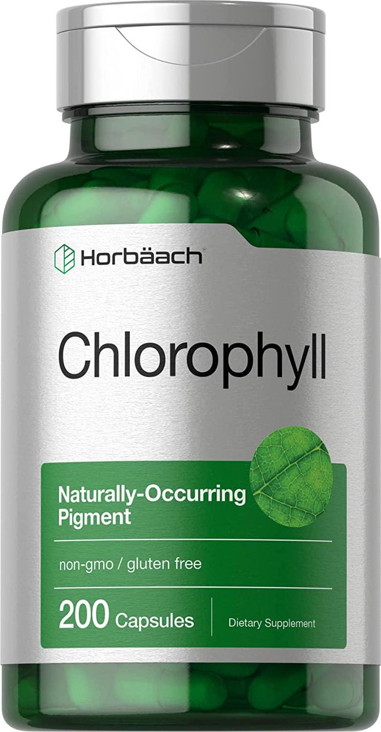 Chlorophyll Capsules | 200 Count | Non-GMO and Gluten Free Supplement | Naturally-Occurring Pigment | by Horbaach