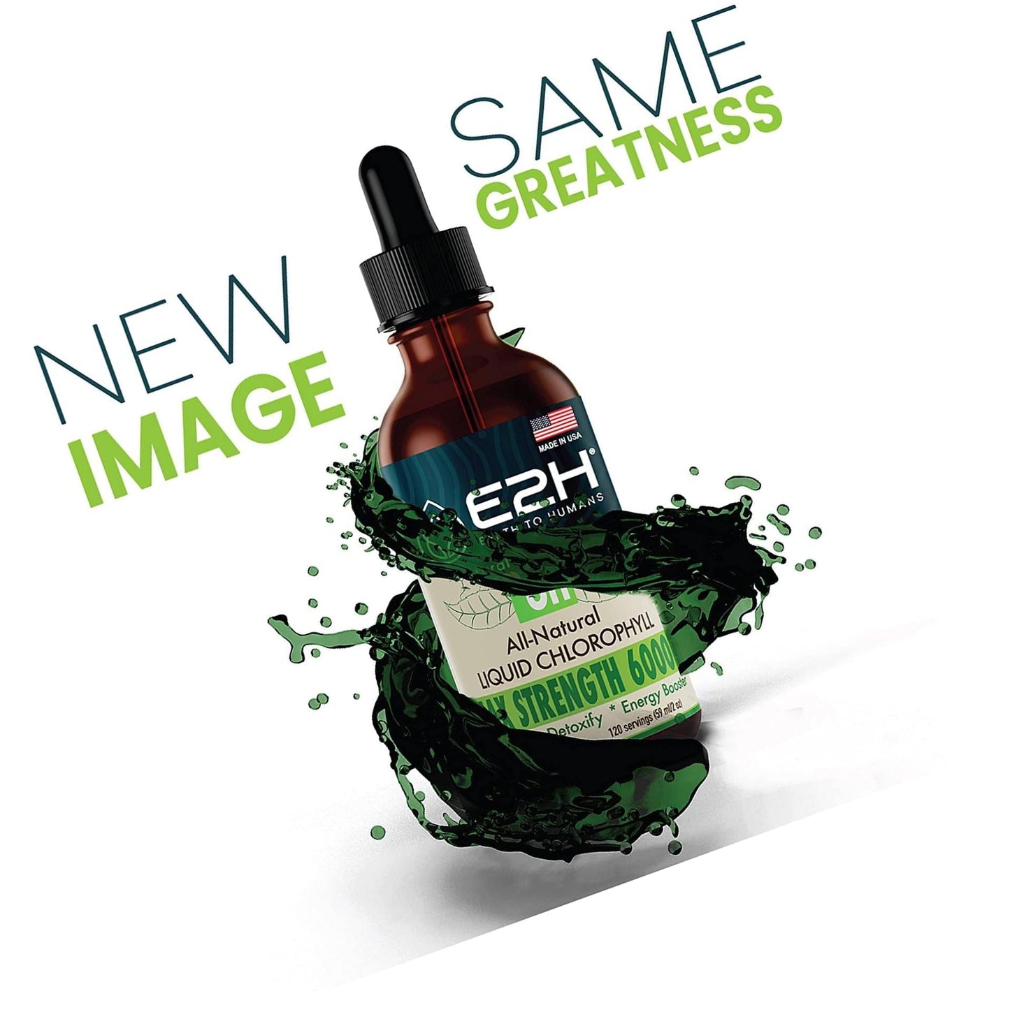 Chlorophyll Liquid Drops - 100% All-Natural Concentrate Energy Booster, Digestion and Immune System Supports, Internal Deodorant - Highly Absorbent Liquid Formula - 120 Servings