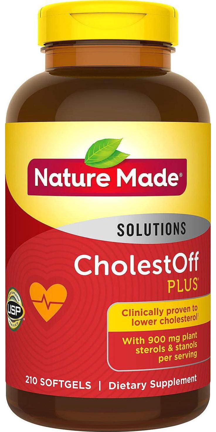 CholestOff Plus Softgels for Heart Health (210 ct.) 210 softgels per Bottle, Clinically Proven to Lower Cholesterol