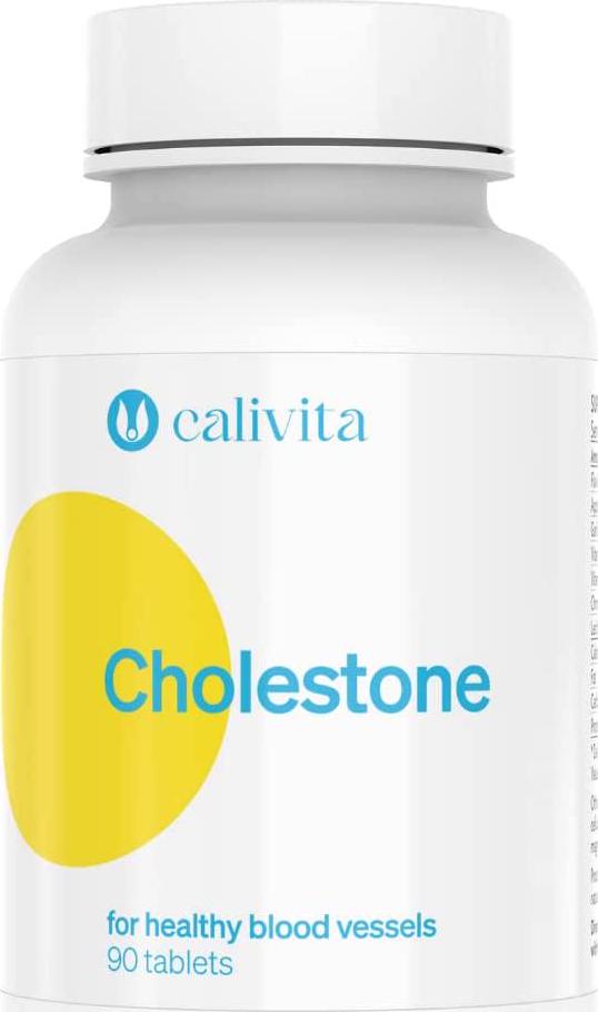 Cholestone - Organic Cholesterol Lowering Supplements for Cholestrol Control - Lecithin, Chromium, Flax Seed Oil, Garlic Extract and Apple Pectin - Contains Plant Sterols - 90 Tablets - Calivita