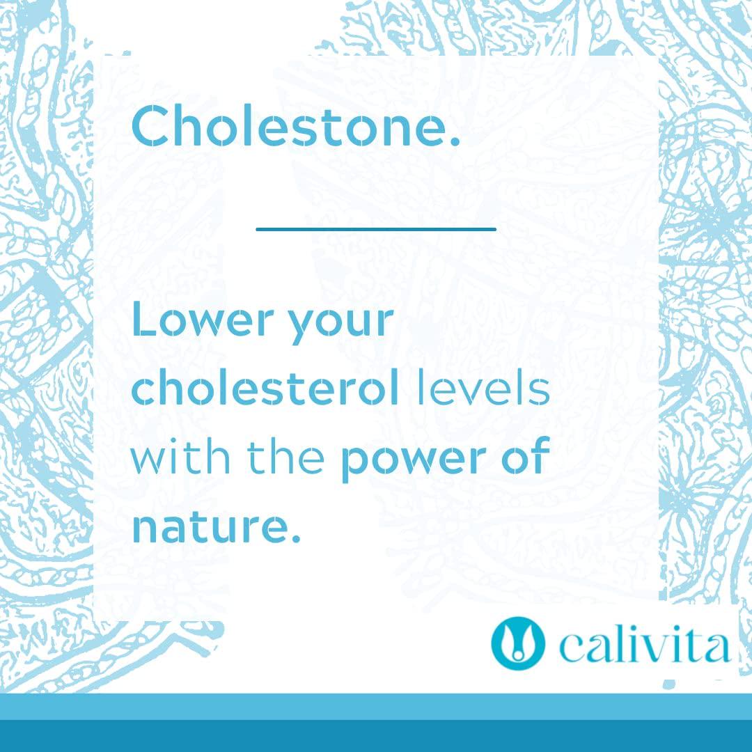 Cholestone - Organic Cholesterol Lowering Supplements for Cholestrol Control - Lecithin, Chromium, Flax Seed Oil, Garlic Extract and Apple Pectin - Contains Plant Sterols - 90 Tablets - Calivita