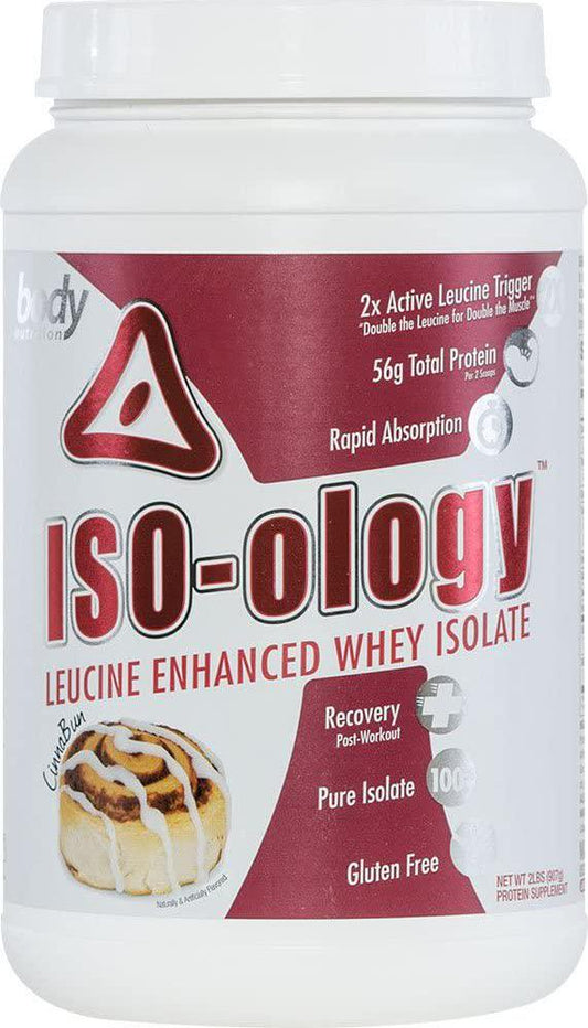 (CinnaBun, 0.9kg) - ISO-ology: 100% Leucine-Enhanced Whey Isolate - CinnaBun - 0.9kg