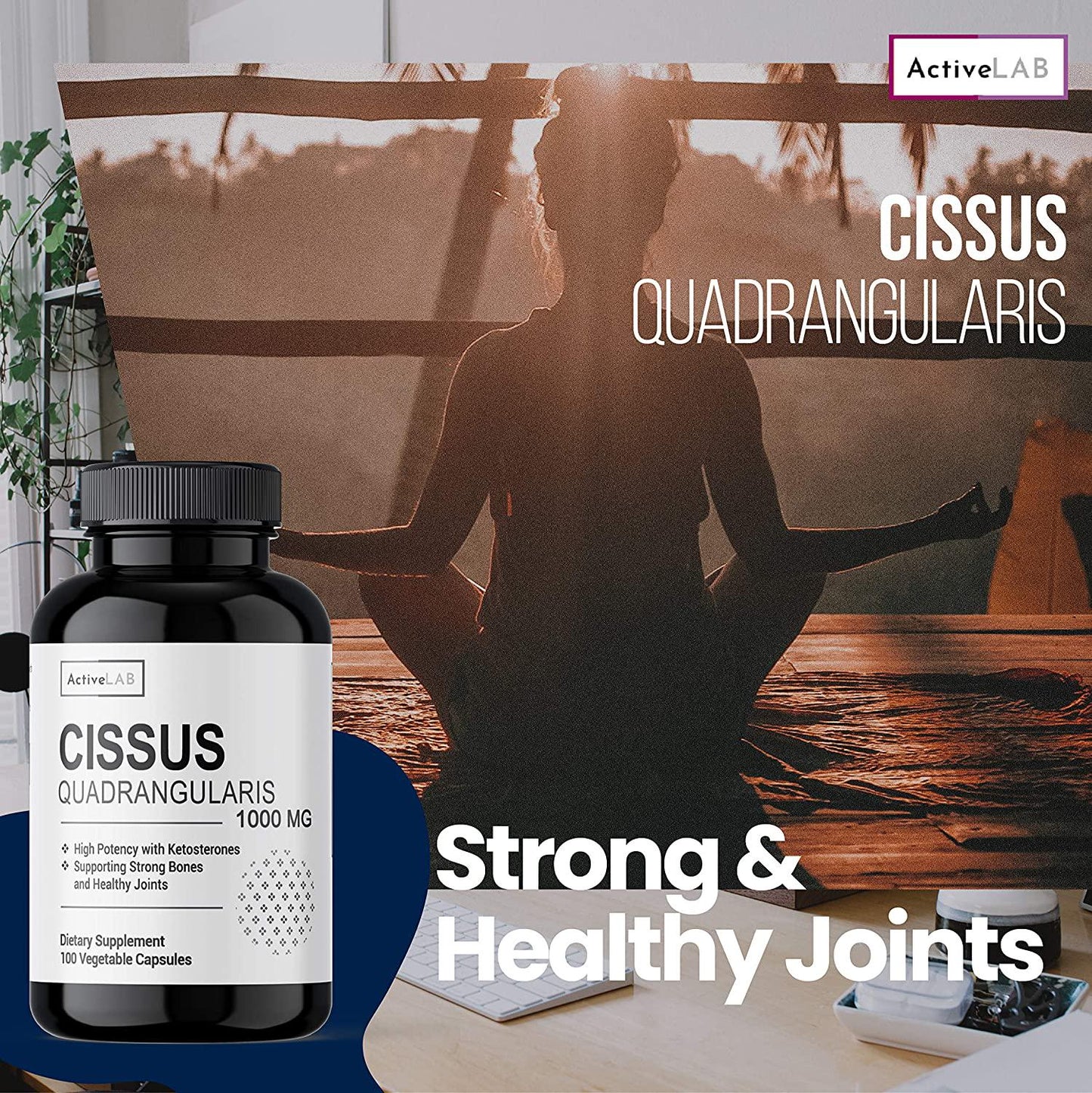 Cissus Quadrangularis Super Extract, 100 Capsules, Made in The USA, Dietary Supplement for Joint and Tendon Pain, 1000mg Serving Size