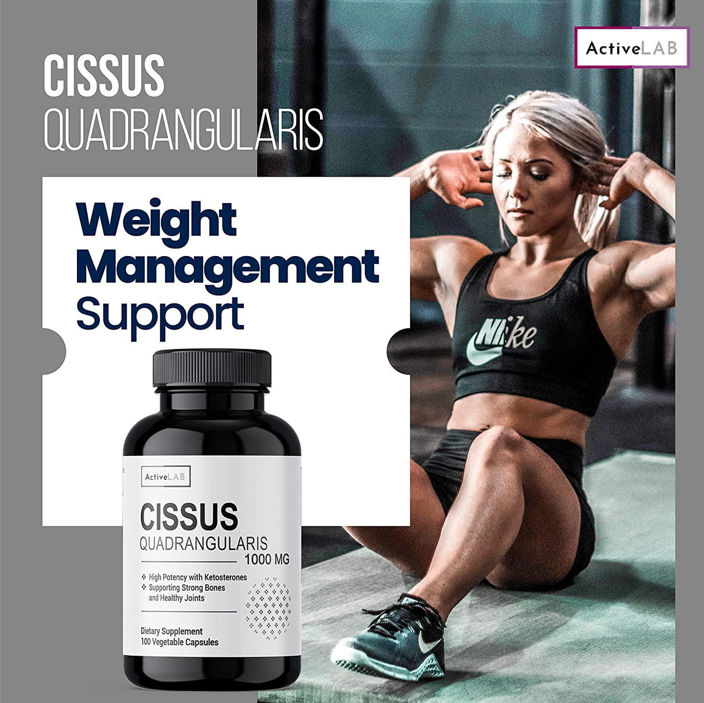 Cissus Quadrangularis Super Extract, 100 Capsules, Made in The USA, Dietary Supplement for Joint and Tendon Pain, 1000mg Serving Size
