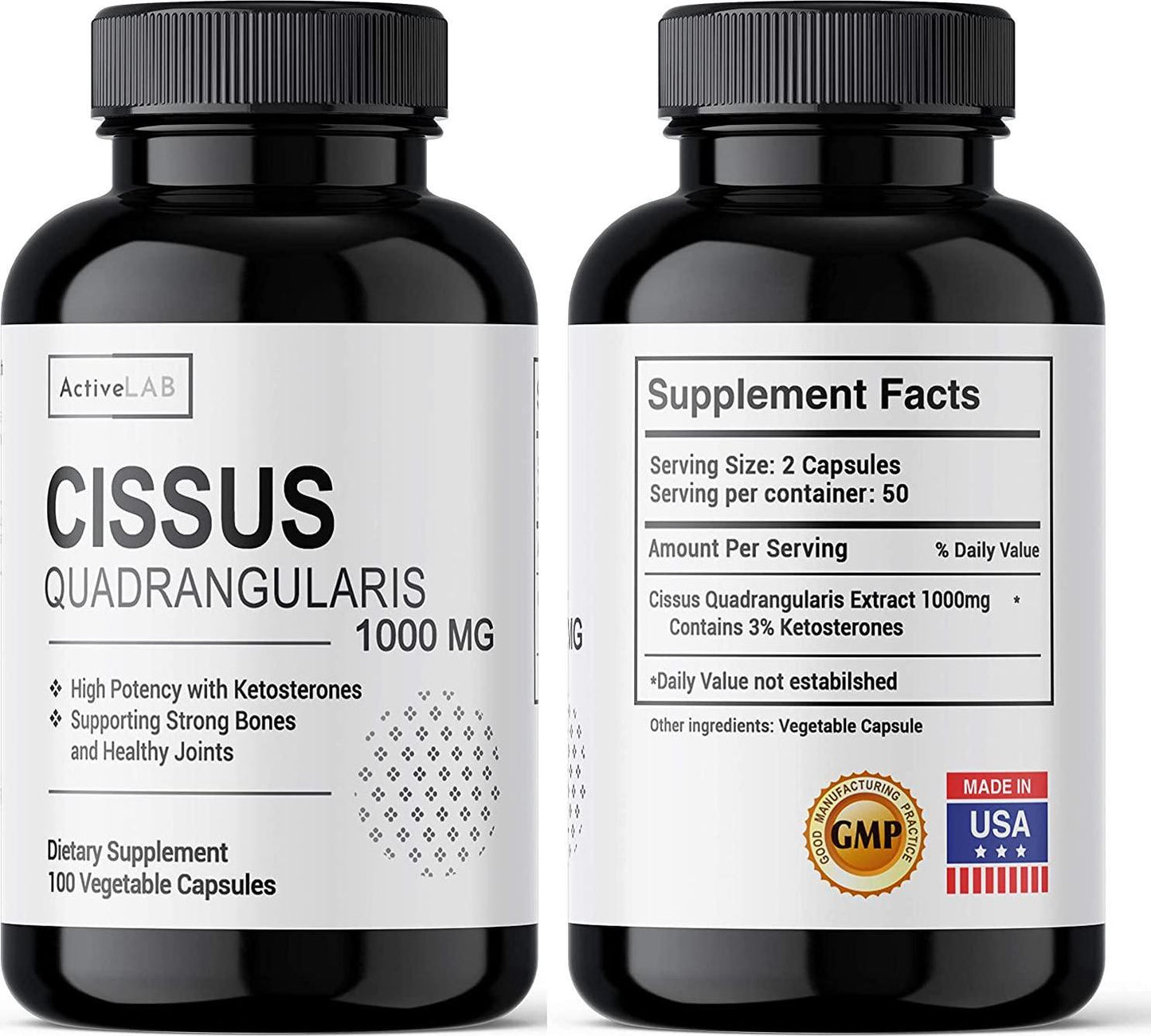 Cissus Quadrangularis Super Extract, 100 Capsules, Made in The USA, Dietary Supplement for Joint and Tendon Pain, 1000mg Serving Size