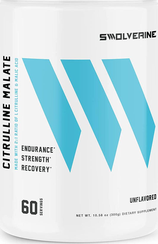 Citrulline Malate 2:1 | 2:1 Ratio of L-Citrulline and Malic Acid, Increases Strength, Enhances Muscular Endurance, Boost NO, Optimizes Recovery, 300g, 5g Per Serving, Unflavored, (60 Servings)