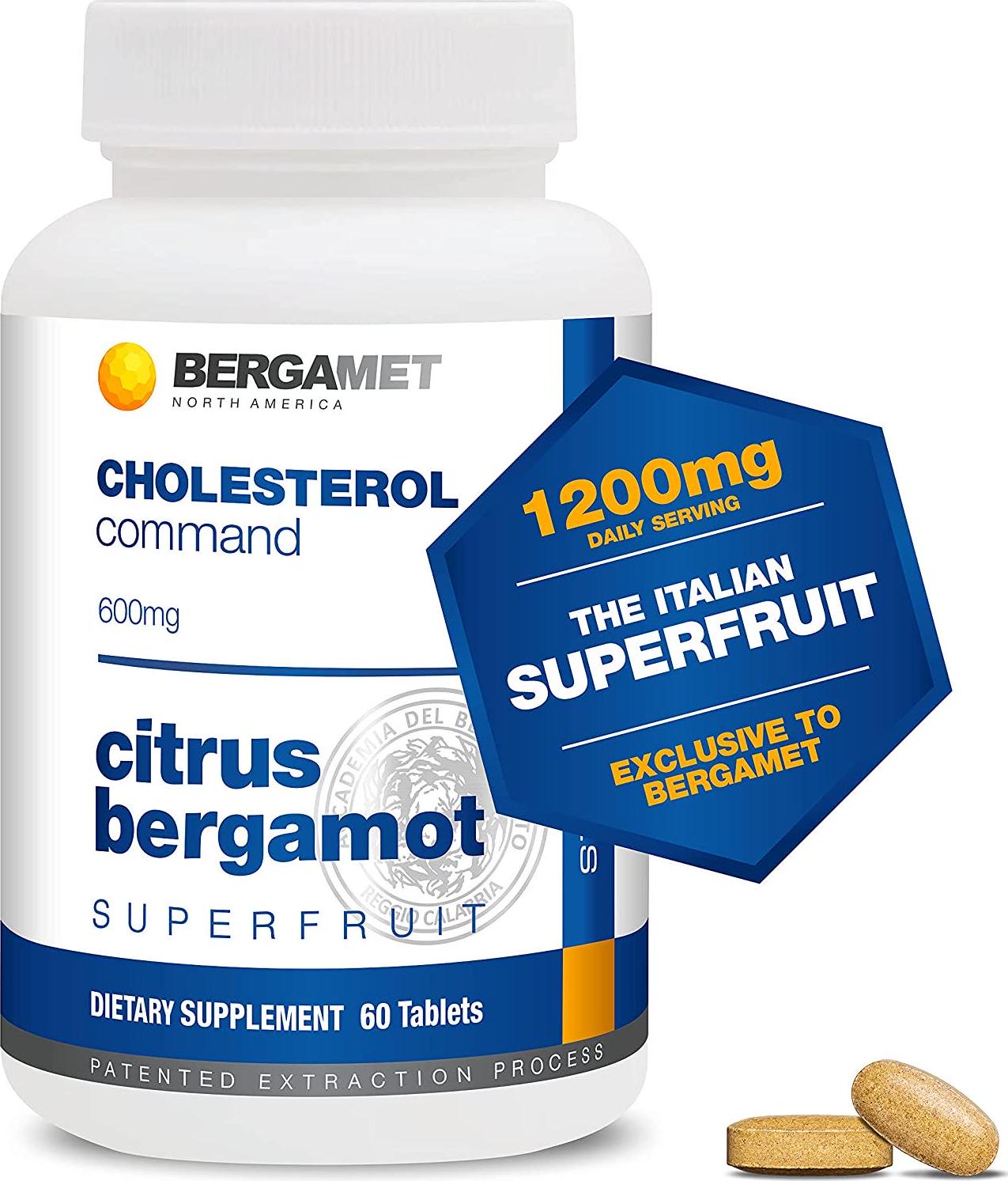 Citrus Bergamot SuperFruit | Cholesterol Command | 80% Polyphenol Formula | Maintain Healthy Cholesterol, Heart and Blood Glucose Levels | High Strength | Supported by Clinical Studies | 1 Month 60 Tabs