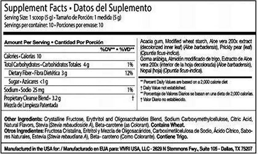 Cleanse Me by Vivri: Pineapple Orange 30 Servings 5.29 Oz