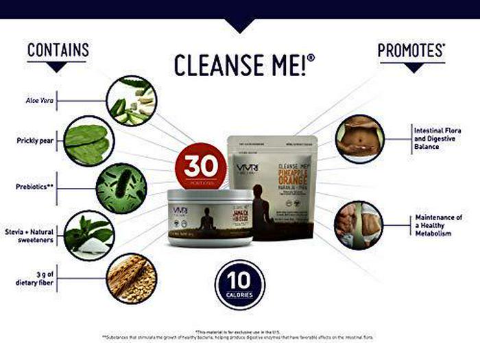 Cleanse Me by Vivri: Pineapple Orange 30 Servings 5.29 Oz
