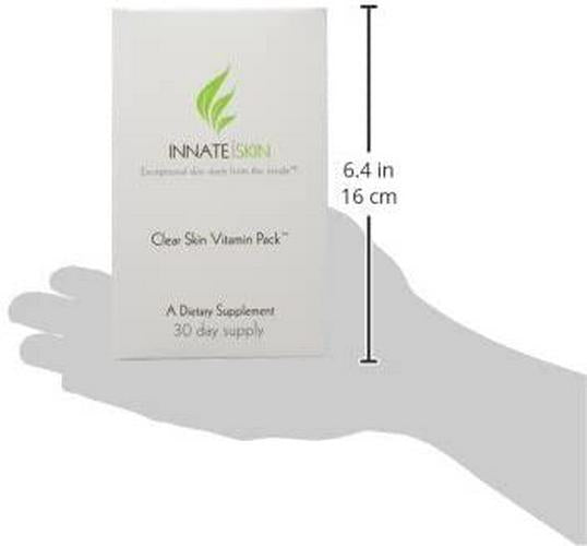 Clear Skin Vitamin Pack Acne Supplement by Innate Skin - 30 Day Supply of Acne Vitamins - Soy Free, Dairy Free Dietary Supplement - Zinc Picolinate Supplement