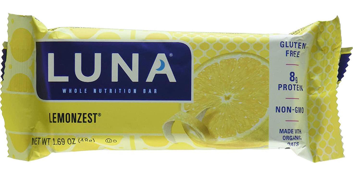 Cliff Bar Luna Lemon Zest Whole Nutrition Bar - Box of 15