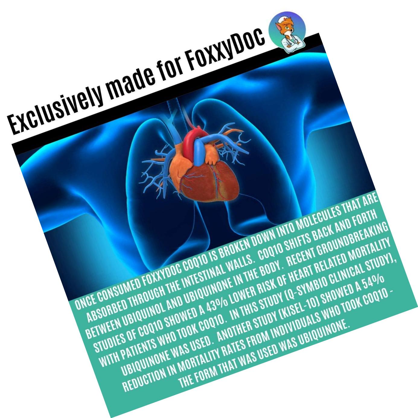 CoQ10 - Co-Enzyme Q10-400 mg - 200 Caps - Pure and High Absorption - Vegetable Capsules - Non-GMO - 100 Day Supply Heart and Cellular Energy by Foxxy Doc