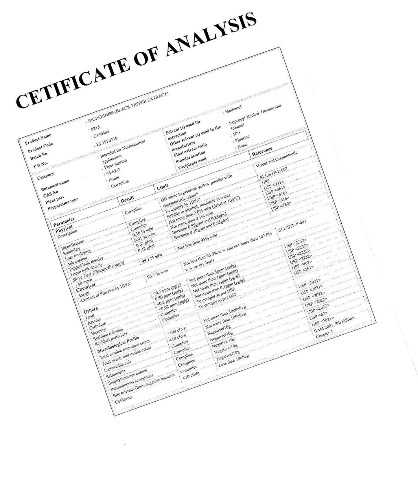 CoQ10 Coenzyme Q10 Powder with Piperine Anti-Aging Antioxidant Heart Health Cellular Energy (50 gram)