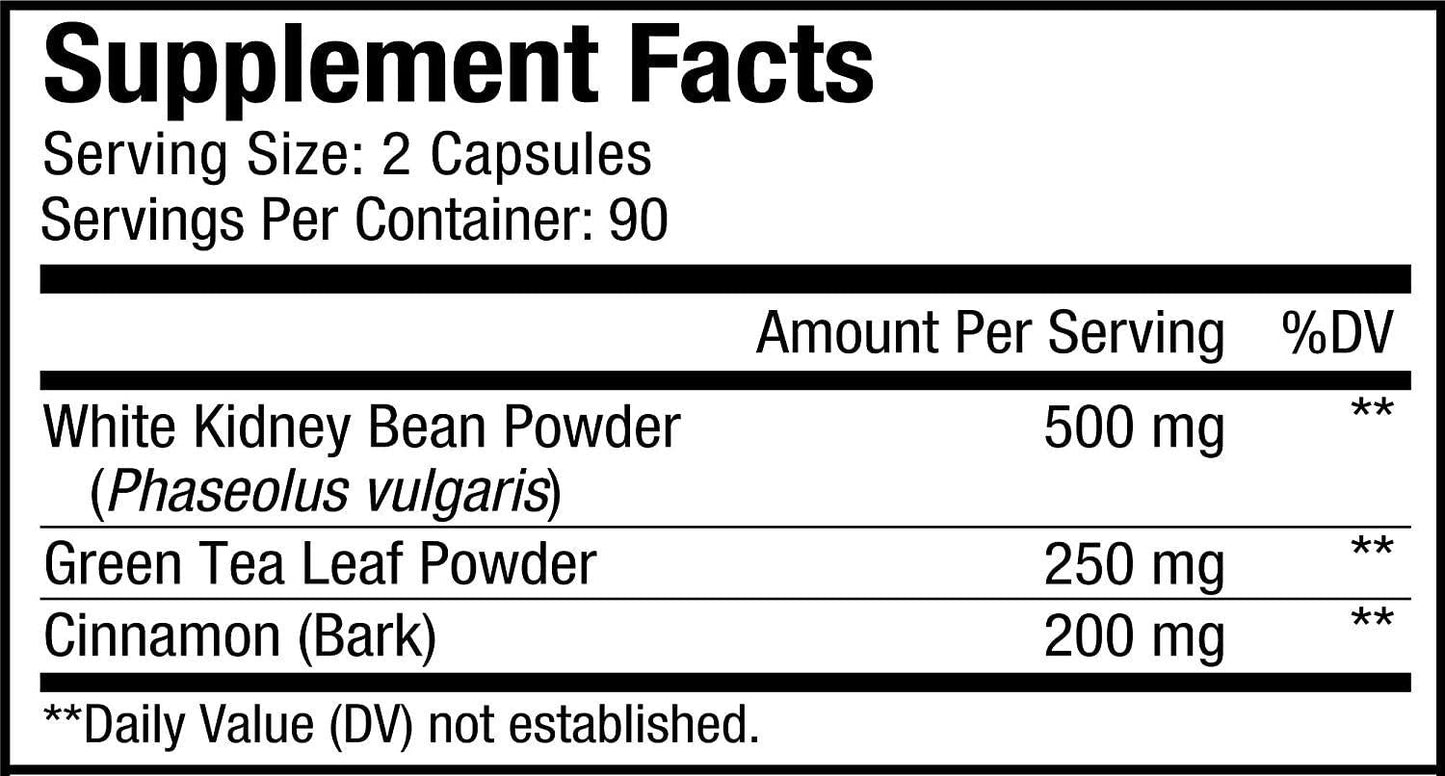 Codeage Keto Carb, White Kidney Bean, Green Tea and Cinnamon Bark Supplement, Triple Action Keto Cheat Vegan Pills, Ketogenic, Low Carb Diet Sugar, 3 Months Supply, Non-GMO, Gluten-Free, 180 Capsules