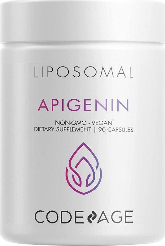 Codeage Liposomal Apigenin Supplement, 3-Month Supply, Daily Flavonoid Chamomile Extract, Liposomal Phospholipid Complex, Non-GMO Sunflower Oil, Phosphatidylcholine Vegan Blend, Gluten-Free, 90 Count