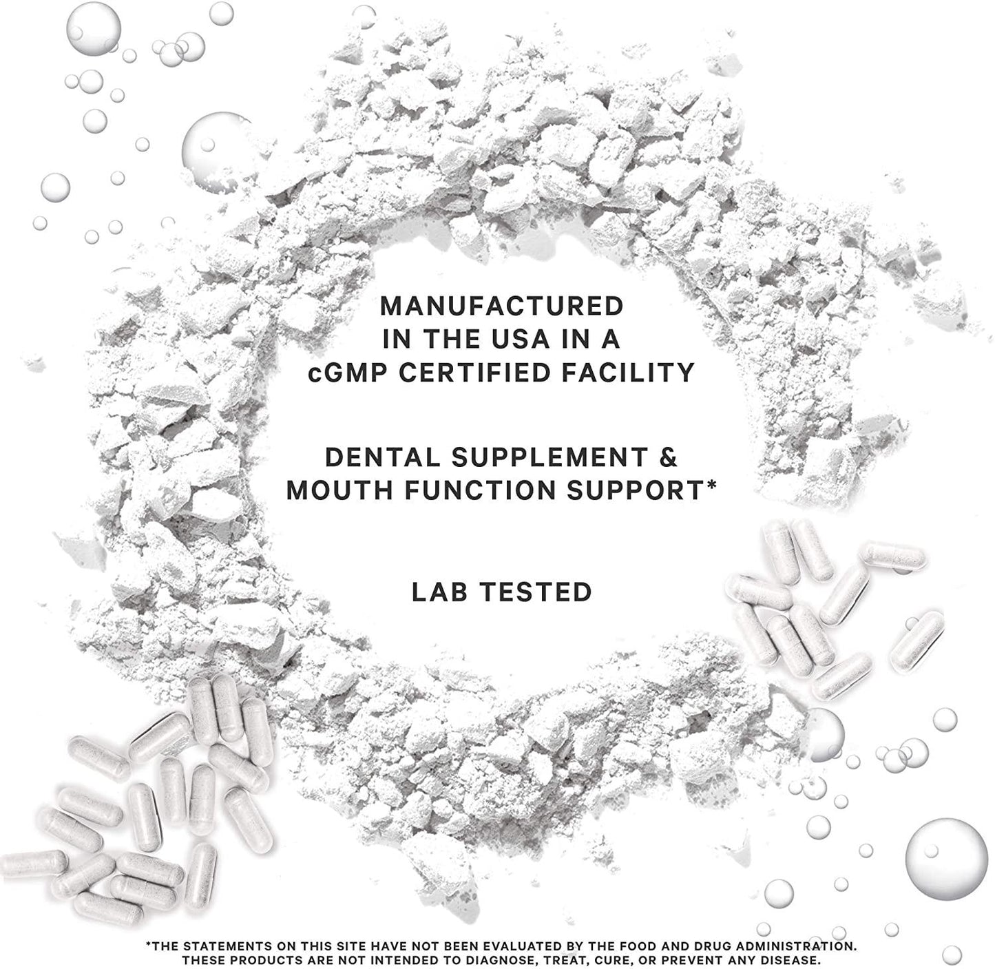 Codeage Teeth Gums and Bone Strength + Oral Probiotic Supplement for Mouth Throat Immunity Support Oral Dental and Bone Health - Plant-Based Calcium, Magnesium, Vitamin D3 C K2, Collagen - 90 Capsules