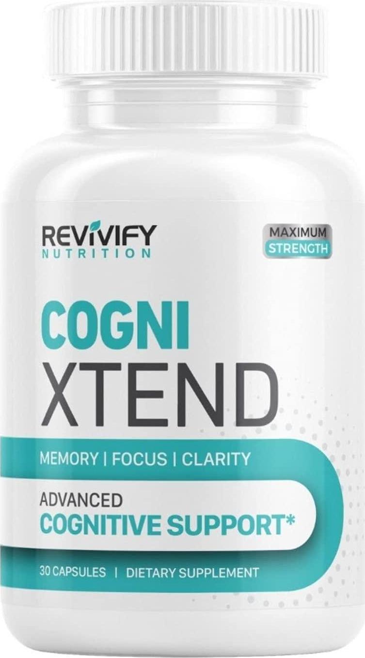 Cogni Xtend Brain Booster Supplement For Focus, Memory, Clarity, Energy. L Tyrosine+ Bacopa Ginkgo Biloba Extract Active Ingredients - Clarity for Brain Dust Brain Cogni Boost Supplement 30-day supply