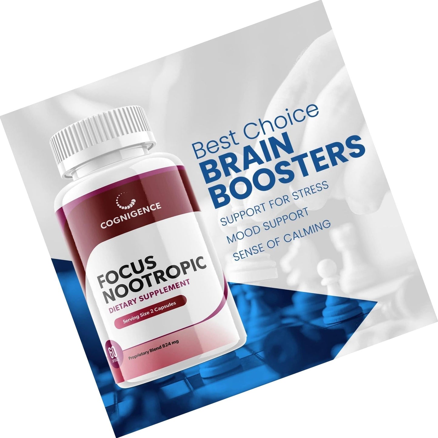 Cognigence Focus Nootropic Memory Booster Pills (2 Pack)