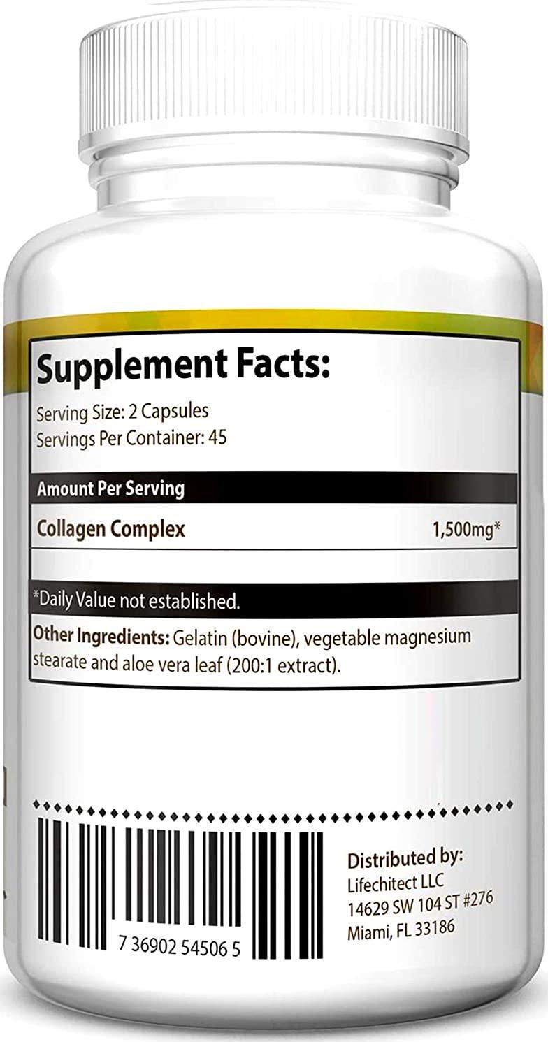 Colageno Hidrolizado Puro Avanzado | Capsulas Naturales Alivian Dolor De Articulaciones Y Huesos | Pastillas De 1500 Mg Basadas En Estudios Cientificos | Para Mujeres Y Hombres | Mejora La Piel Y Pelo