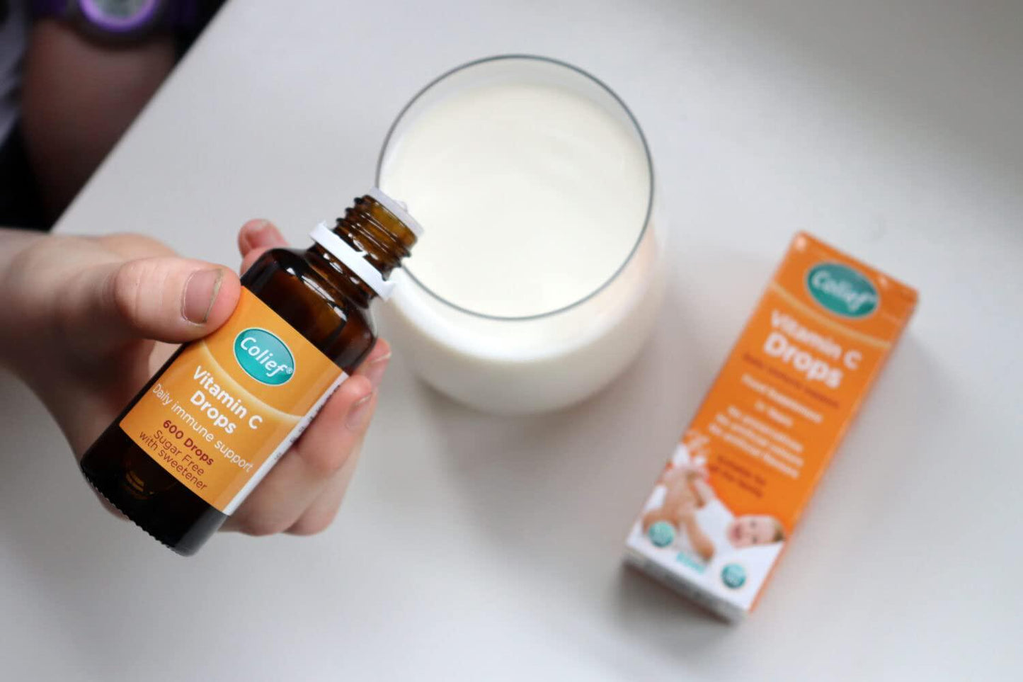 Colief Vitamin C Drops for Babies | Daily Immune Support for Infants Age +1 | Diary, Gluten and Preservative Free | Supports Development of Healthy Bones and Teeth | 600 Drops