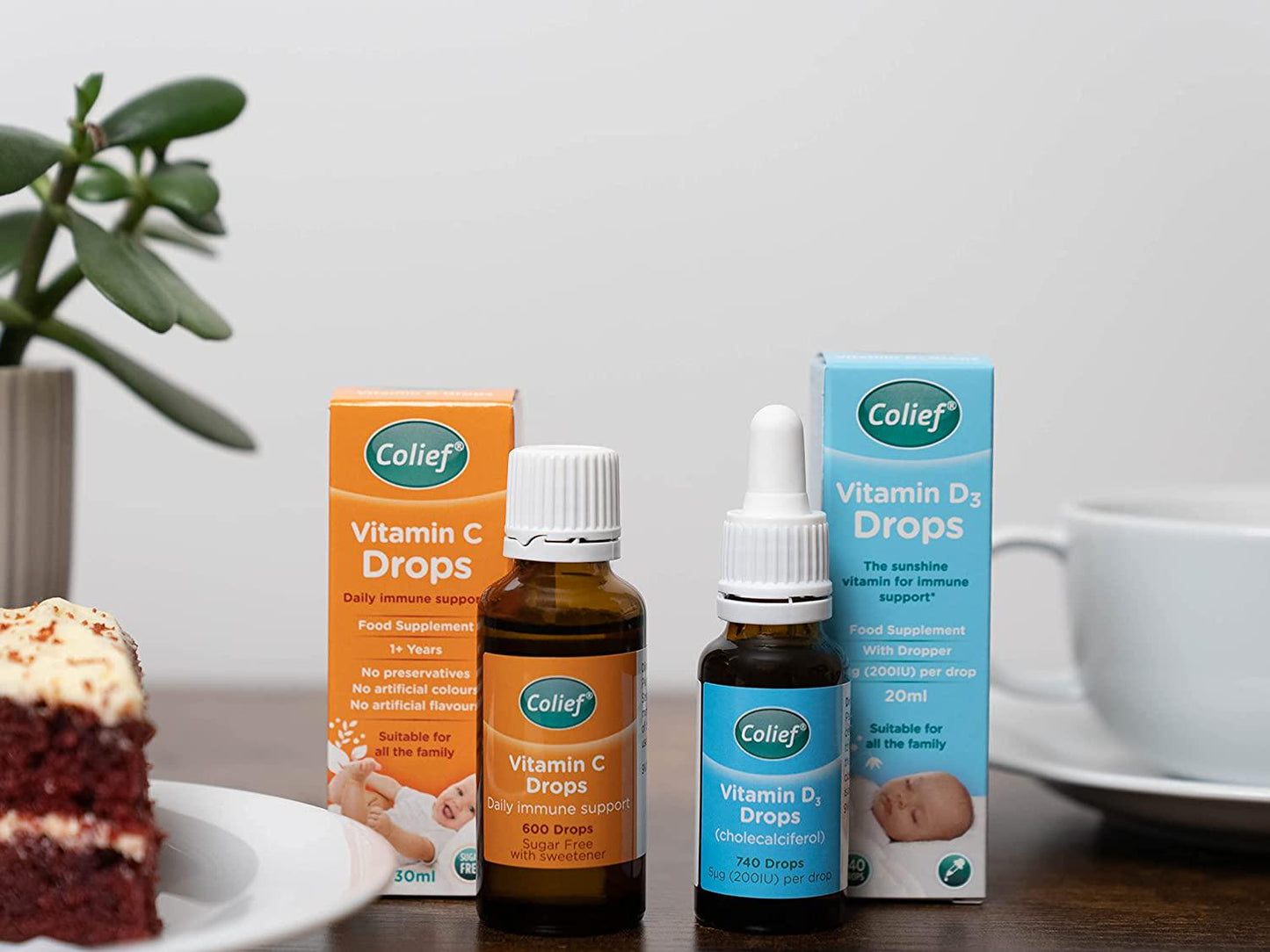 Colief Vitamin C Drops for Babies | Daily Immune Support for Infants Age +1 | Diary, Gluten and Preservative Free | Supports Development of Healthy Bones and Teeth | 600 Drops