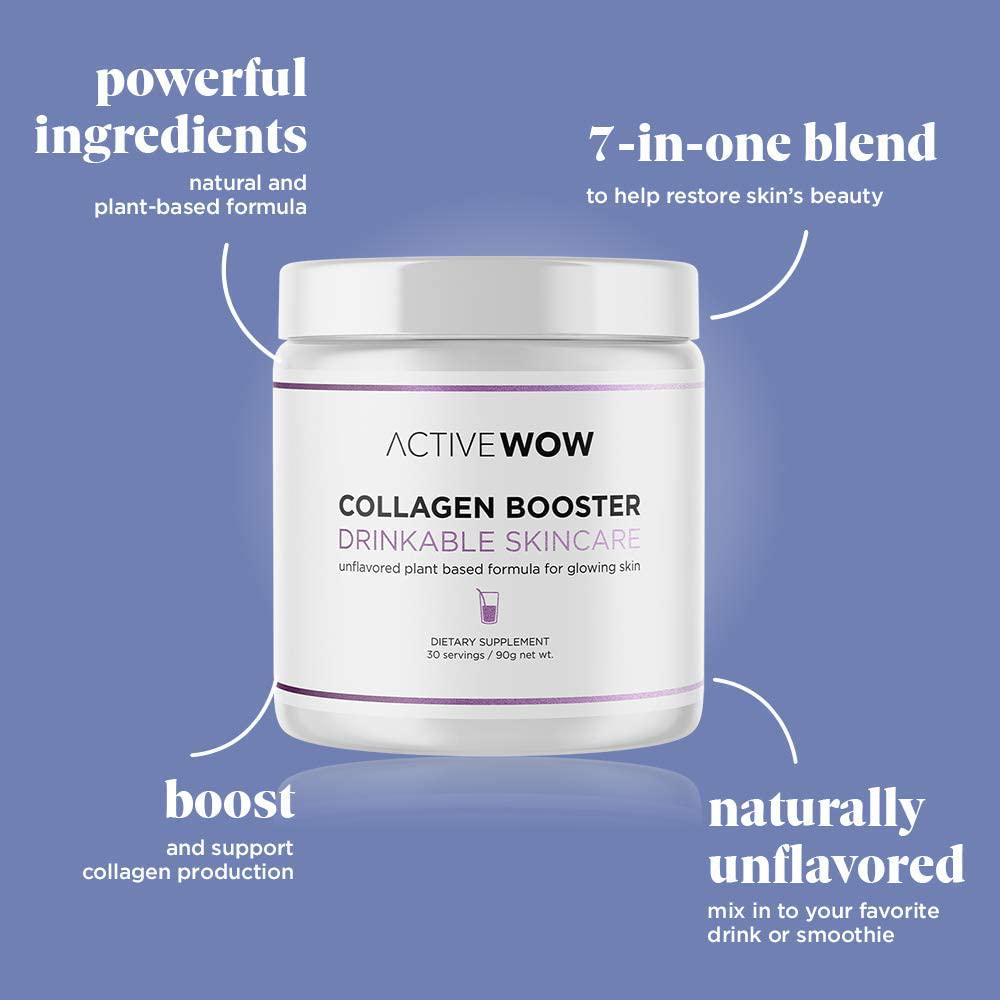 Collagen Booster Drinkable Skincare with Plant Based Formula - Supports Healthy Glowing Skin
