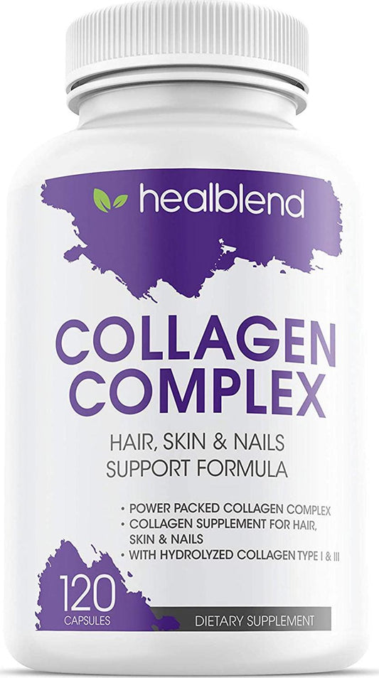 Collagen Complex - Hydrolyzed Collagen Supplement for Women and Men, Anti-Aging and Healthy Joints, Healthy Skin, Hair and Nails (120 Capsules)